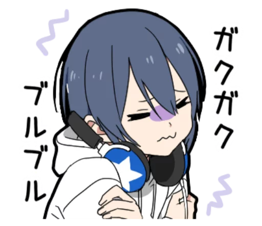 😖 Стикер «Otaku boy» для Telegram