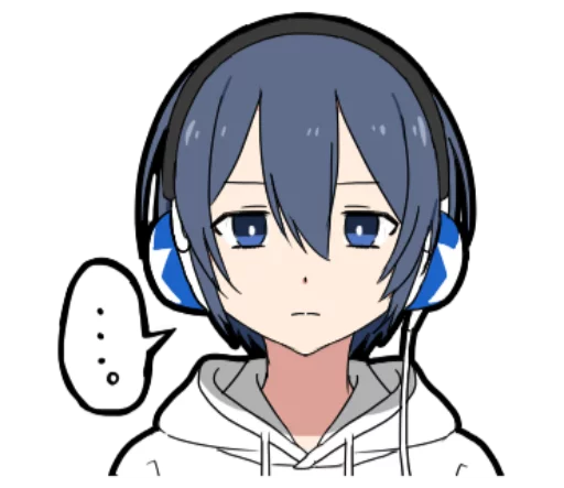 😐 Стикер «Otaku boy» для Telegram