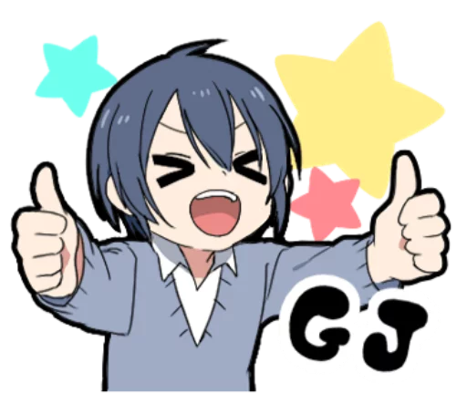 👍 Стикер «Otaku boy» для Telegram