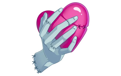 ❤️‍🩹 Стикер «Отклонки Мериш и Франкин в виде стикерпака, забираем» для Telegram
