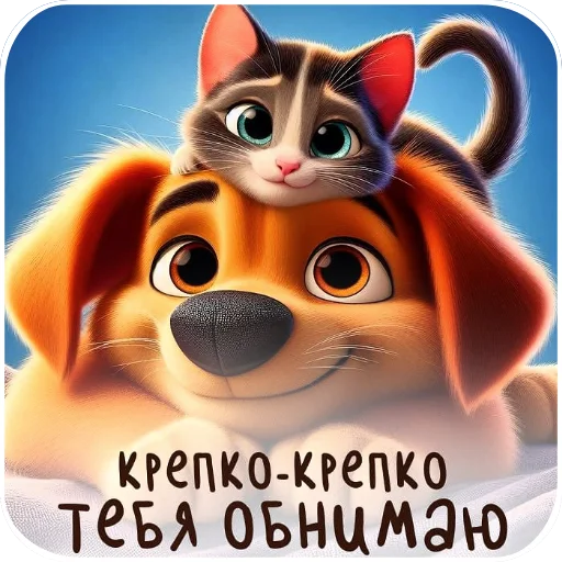 🐱 Стикер «Открытки» для Telegram