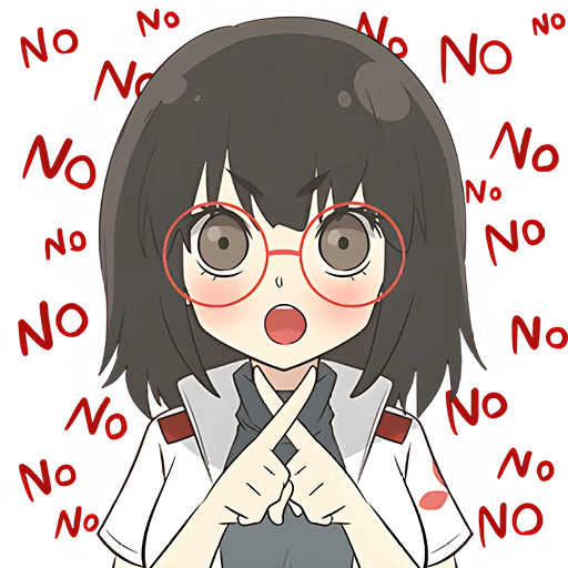 🙅‍♀ Стикер «Отличница тян» для Telegram