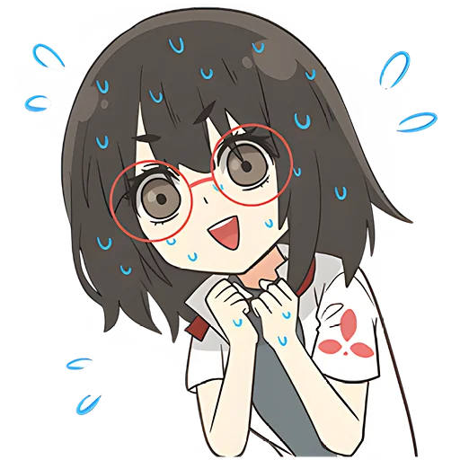 😍 Стикер «Отличница тян» для Telegram