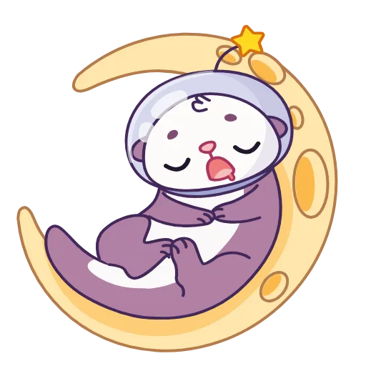 😴 Стикер «Космическая выдра» для Telegram
