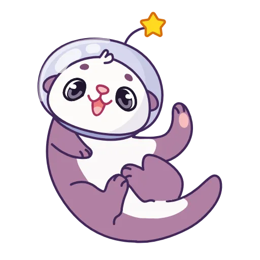 🦦 Стикер «Космическая выдра» для Telegram