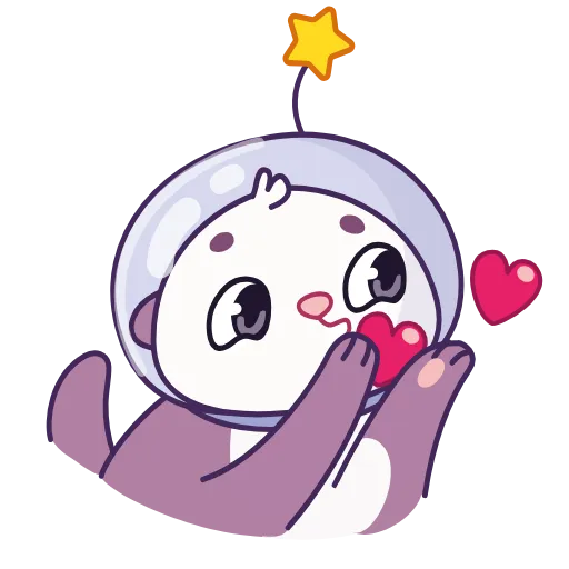 😘 Стикер «Космическая выдра» для Telegram