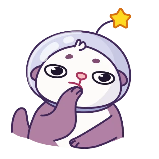 🤔 Стикер «Космическая выдра» для Telegram