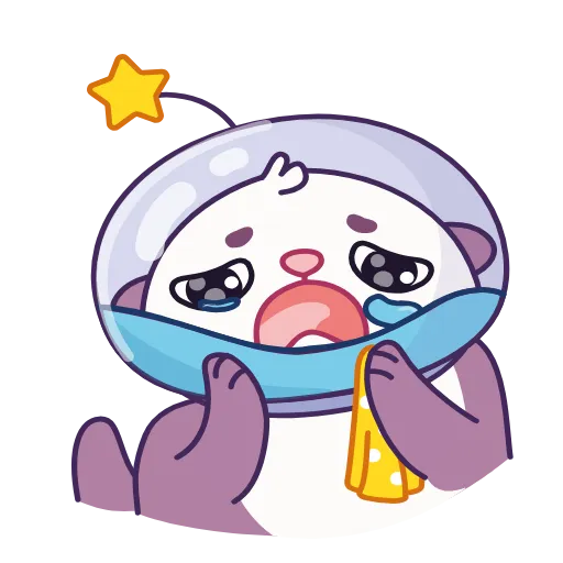😢 Стикер «Космическая выдра» для Telegram