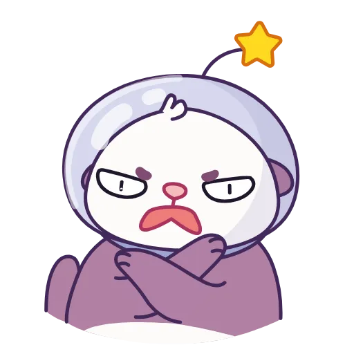 🙅‍♂️ Стикер «Космическая выдра» для Telegram