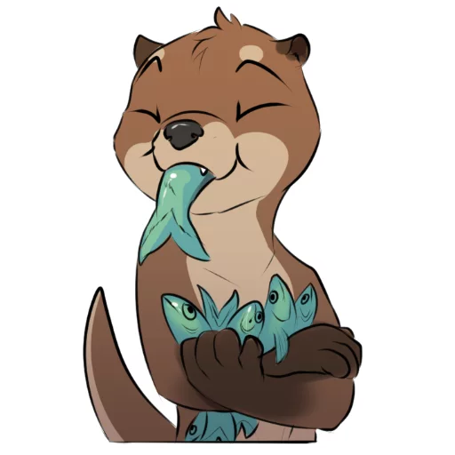🐟 Стикер «Otterpack» для Telegram