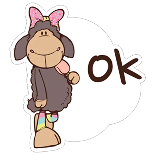 😊 Стикер «Овечка Джолли» для Telegram