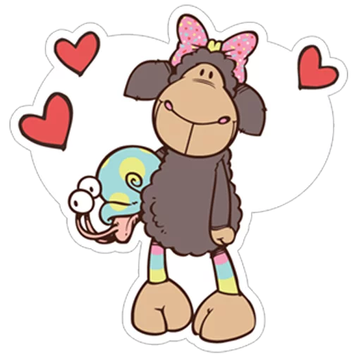 😊 Стикер «Овечка Джолли» для Telegram