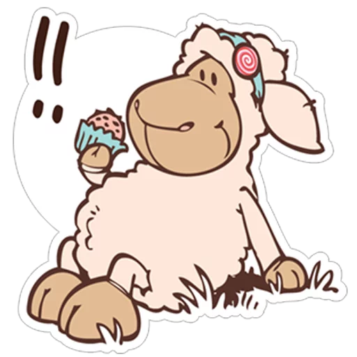 😊 Стикер «Овечка Джолли» для Telegram
