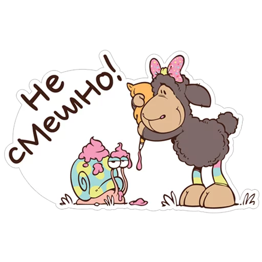 😊 Стикер «Овечка Джолли» для Telegram