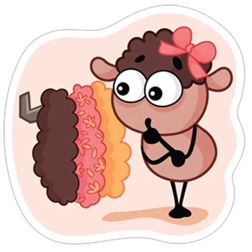 😊 Стикер «Овечка Лана» для Telegram