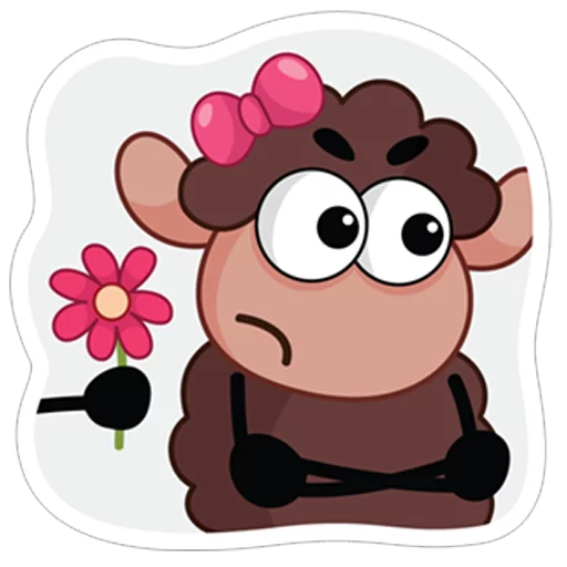 😊 Стикер «Овечка Лана» для Telegram