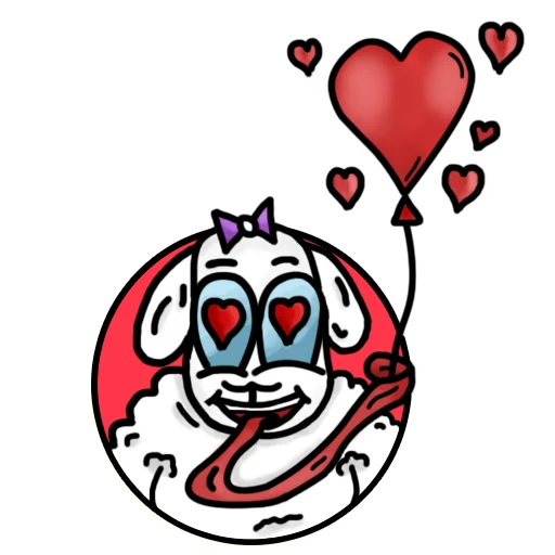 😍 Стикер «Овечка Лиза» для Telegram