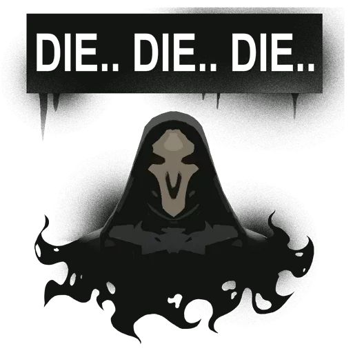 ☠ Стикер «Overwatch Reaper Spray» для Telegram