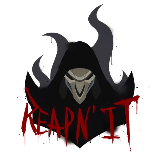 ☠ Стикер «Overwatch Reaper Spray» для Telegram