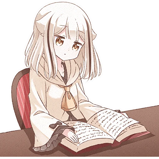📚 Стикер «Сова тян» для Telegram