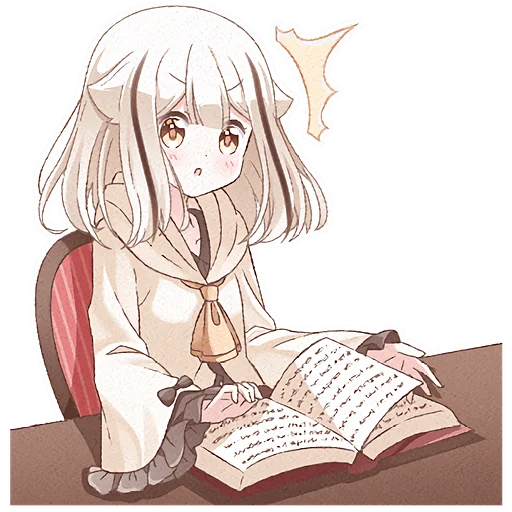 📚 Стикер «Сова тян» для Telegram