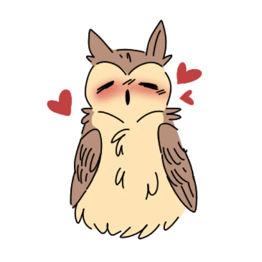 🥰 Стикер «Совушки» для Telegram
