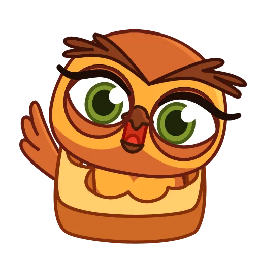 👋 Стикер «Совушка» для Telegram
