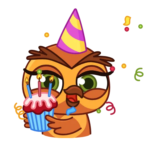 🥳 Стикер «Совушка» для Telegram