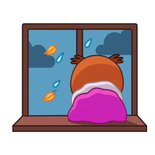 🌧 Стикер «Совушка» для Telegram