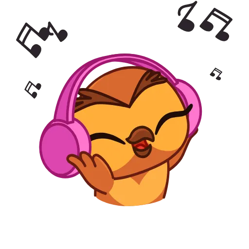 🎧 Стикер «Совушка» для Telegram