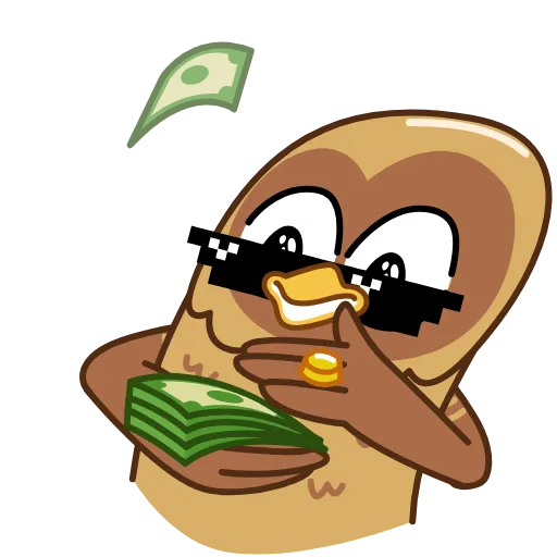 🤑 Стикер «Совенок Валера» для Telegram