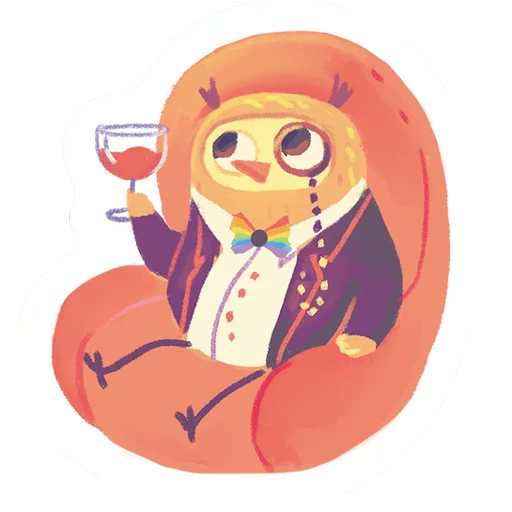 🦉 Стикер «Совята Российской ЛГБТ-сети» для Telegram
