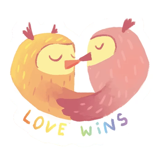 👩‍❤️‍👩 Стикер «Совята Российской ЛГБТ-сети» для Telegram