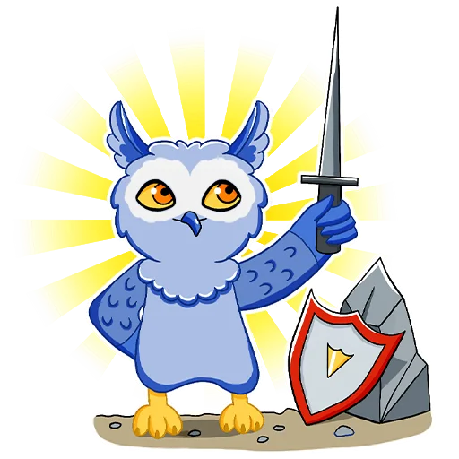 ⚔️ Стикер «Owl Madness» для Telegram