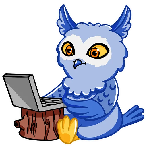 💻 Стикер «Owl Madness» для Telegram