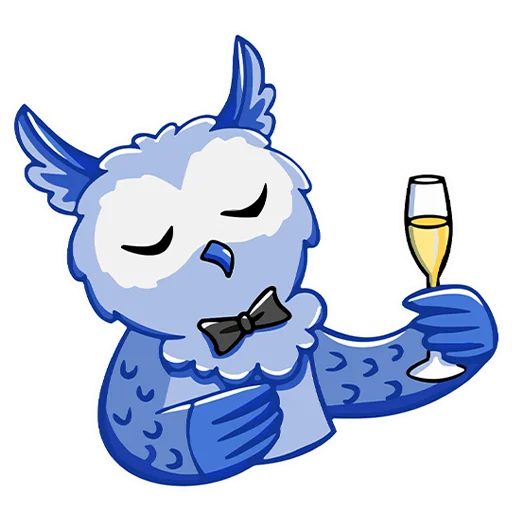 🥂 Стикер «Owl Madness» для Telegram