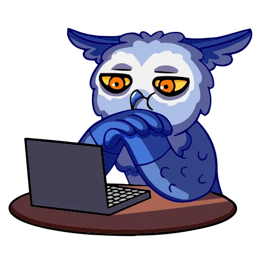 💻 Стикер «Owl Madness» для Telegram