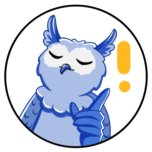 🤓 Стикер «Owl Madness» для Telegram