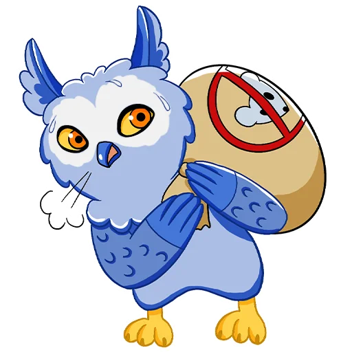 😤 Стикер «Owl Madness» для Telegram