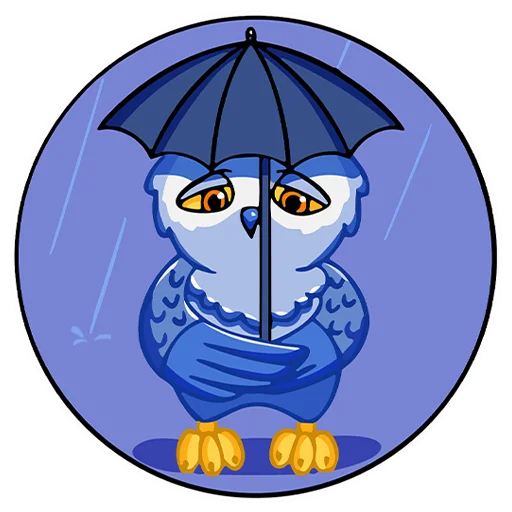 ☔️ Стикер «Owl Madness» для Telegram