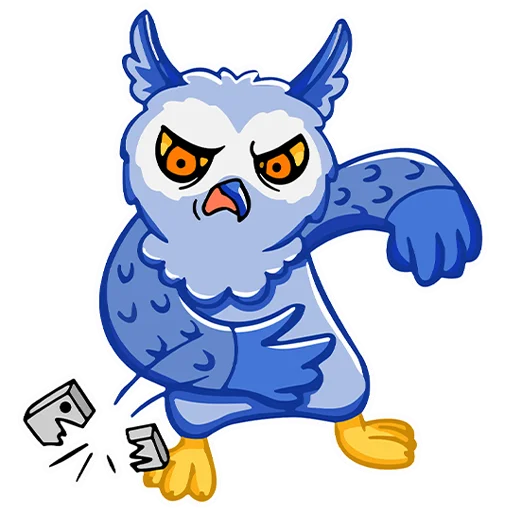 😡 Стикер «Owl Madness» для Telegram