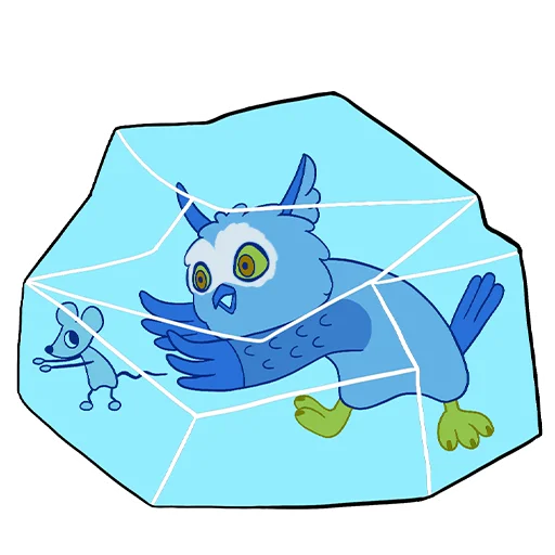 🧊 Стикер «Owl Madness» для Telegram