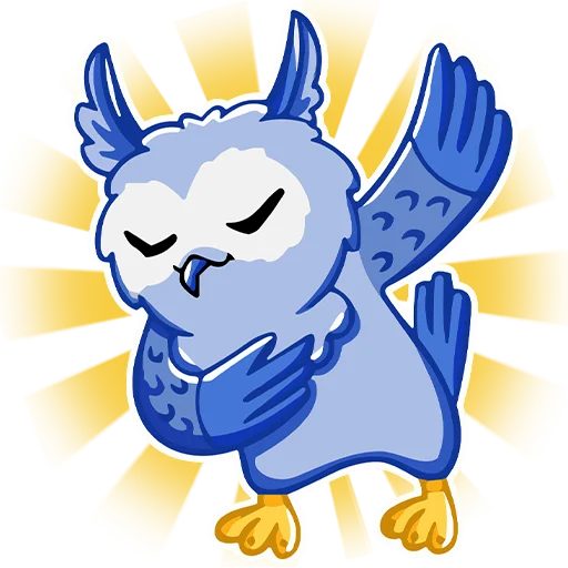 🤩 Стикер «Owl Madness» для Telegram