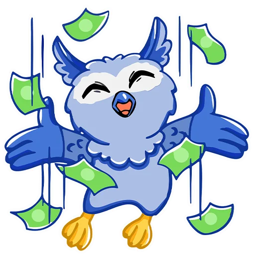 🤑 Стикер «Owl Madness» для Telegram