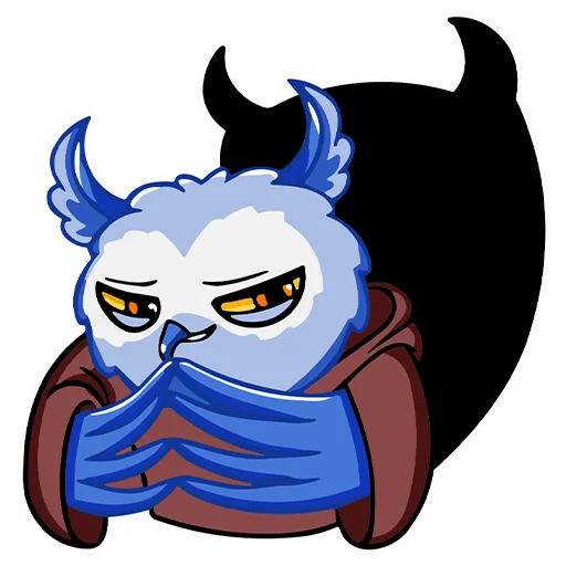 😈 Стикер «Owl Madness» для Telegram