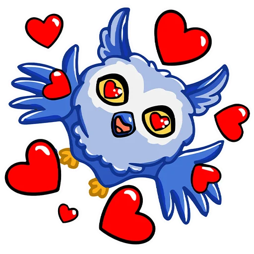 😍 Стикер «Owl Madness» для Telegram
