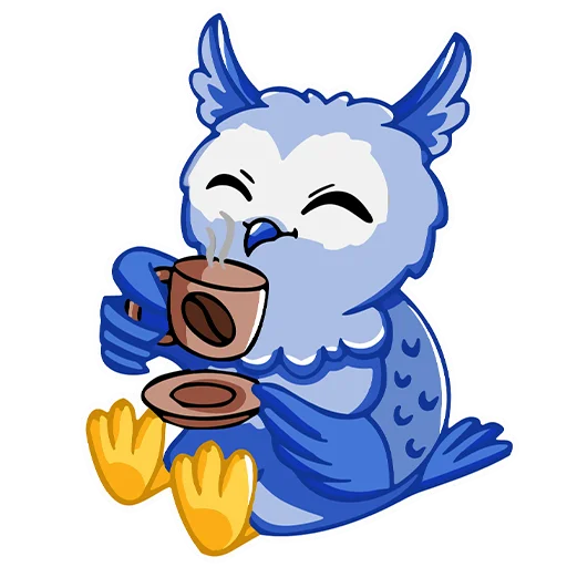☕️ Стикер «Owl Madness» для Telegram
