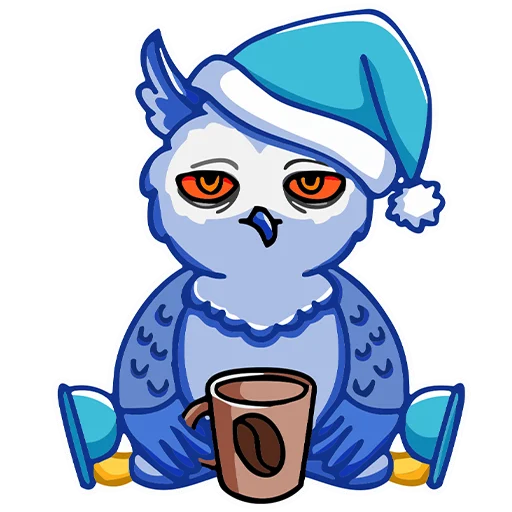 ☕️ Стикер «Owl Madness» для Telegram