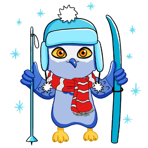 🎿 Стикер «Owl Madness» для Telegram