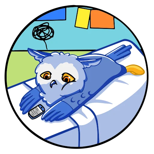 😔 Стикер «Owl Madness» для Telegram